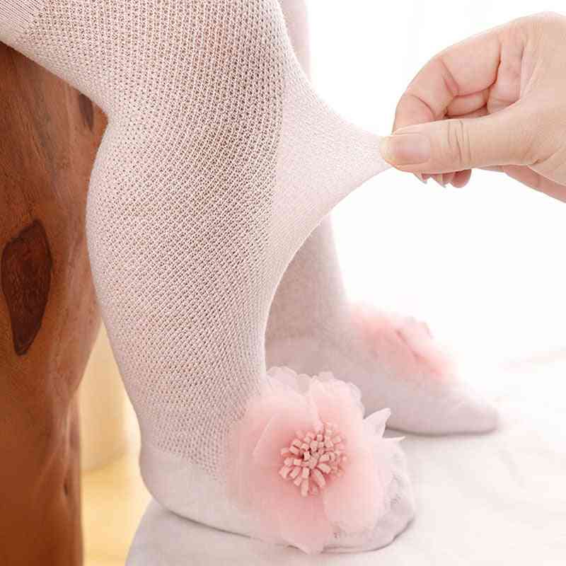 Kids Pantyhose-lace/bow/flower Design Hosiery Stockings