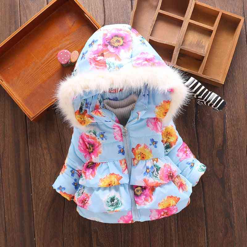 Bebé niña otoño invierno abrigos chaquetas, abrigos con capucha de algodón infantil abrigos para niñas recién nacidas - como imágenes-771 / 12m