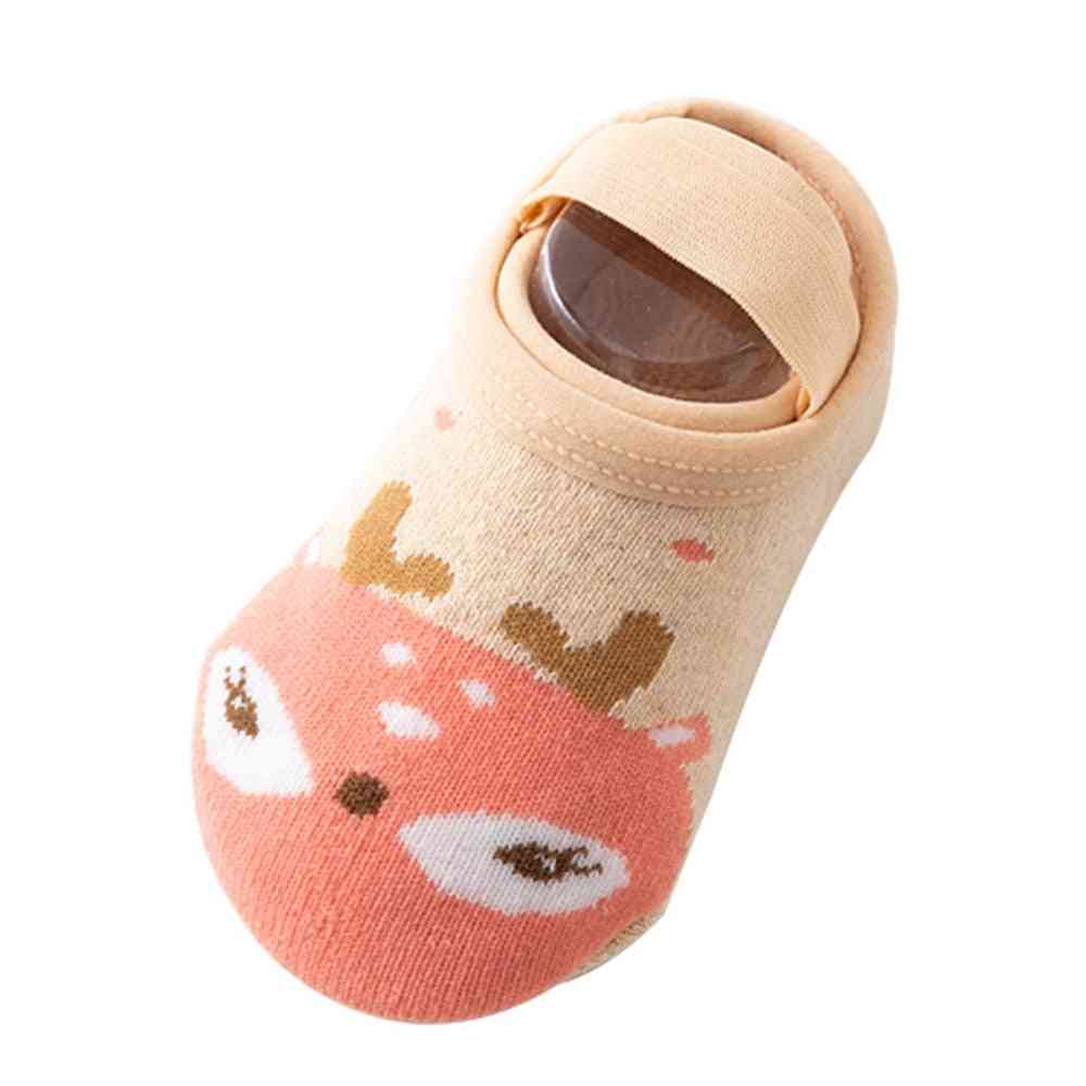 Lodné ponožky bavlnená podlaha, ponožky roztomilý kreslený dizajn, protišmyk pre dievčatko