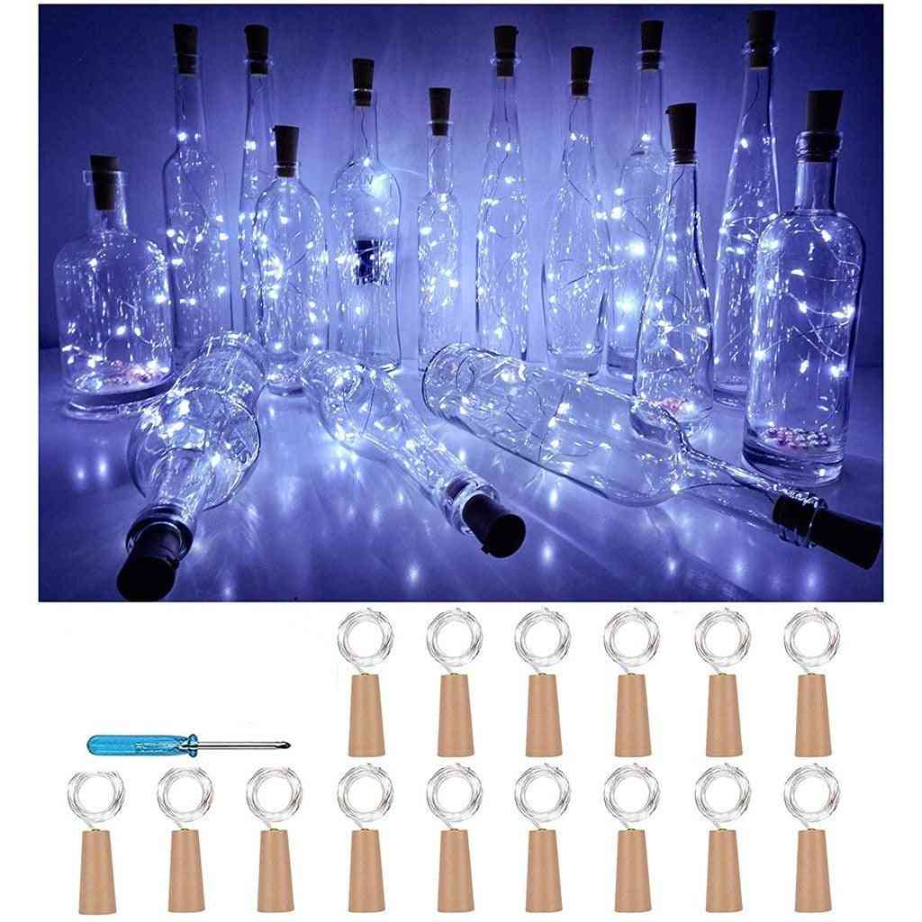 Party Christmas Cork Shape For Wine Bottle String Lights Lamp