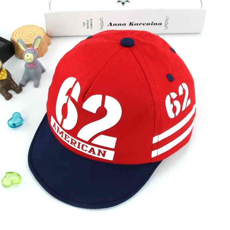 Print Number Baseball Cap For Boy / Girl, Adjustable Snapback Sun Hat Baby Muts