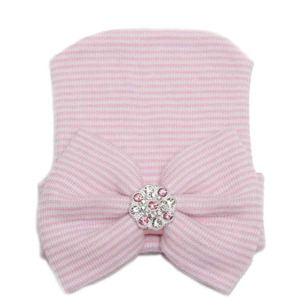 Baby Hat Beanie Cotton, Striped For Girl, Boy