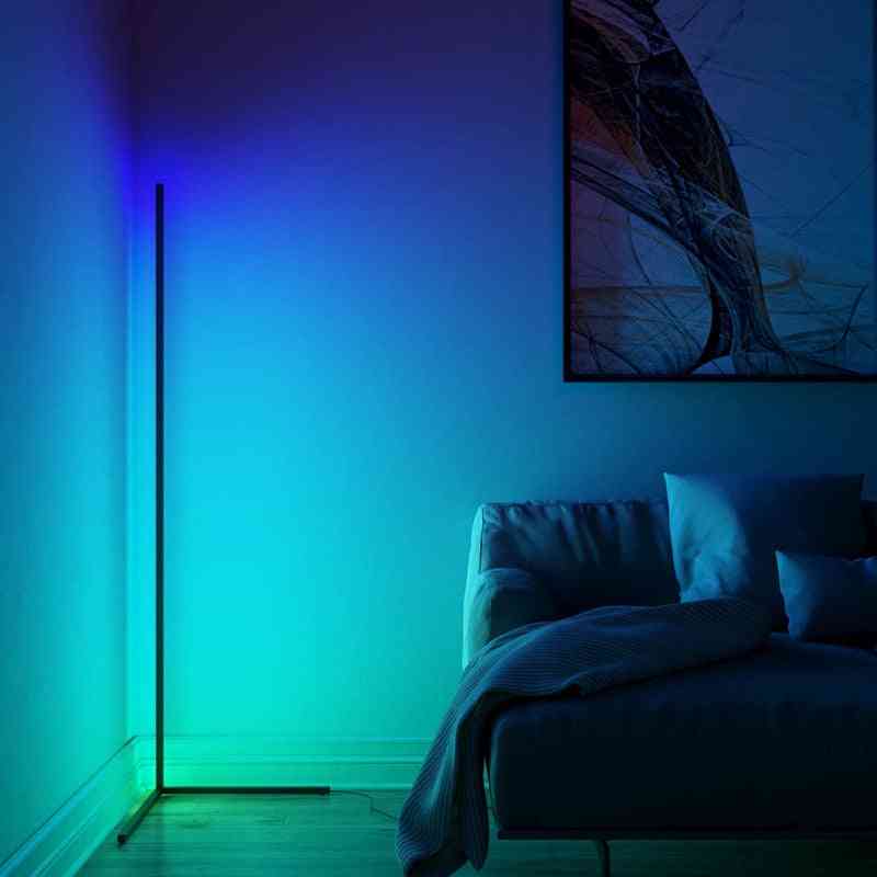 Modern Rgb Remote Controlled Led Floor Lamps With Universal Adapter