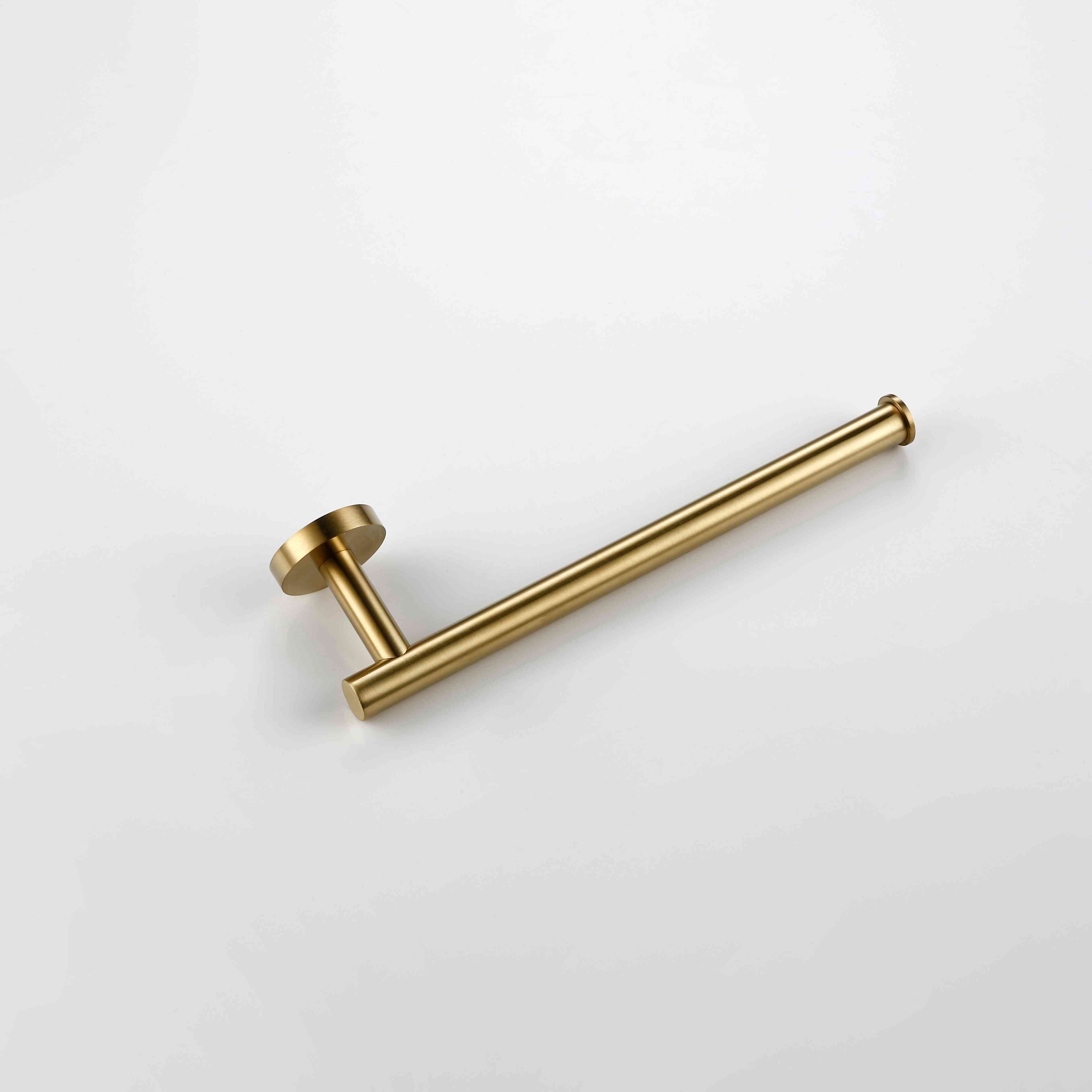 Gold Stainless Steel, Round Wall Mounted, Hand Towel Bar