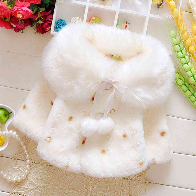 Baby Girl Winter Clothes, Cute Fleece Fur Coat