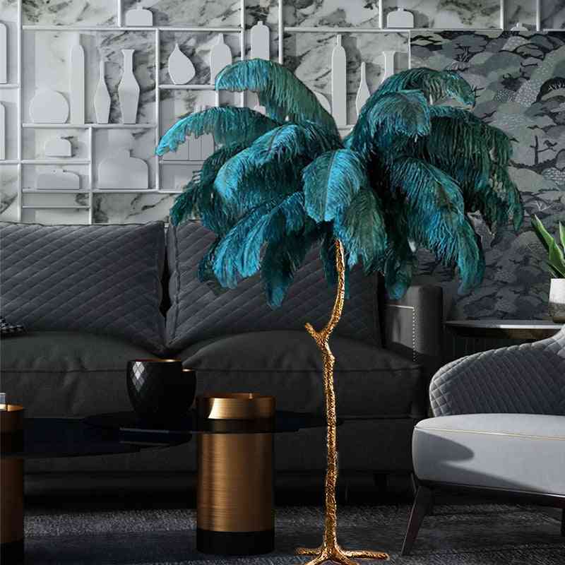 Modern Luxury Ostrich Feather Floor Lamp