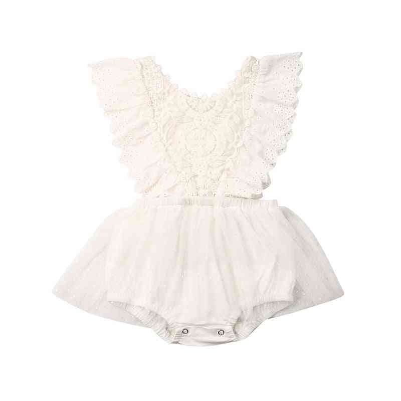 Newborn Baby Girl Sleeveless/long Sleeve Lace Romper Jumpsuit Tutu Dress Outfits Clothes
