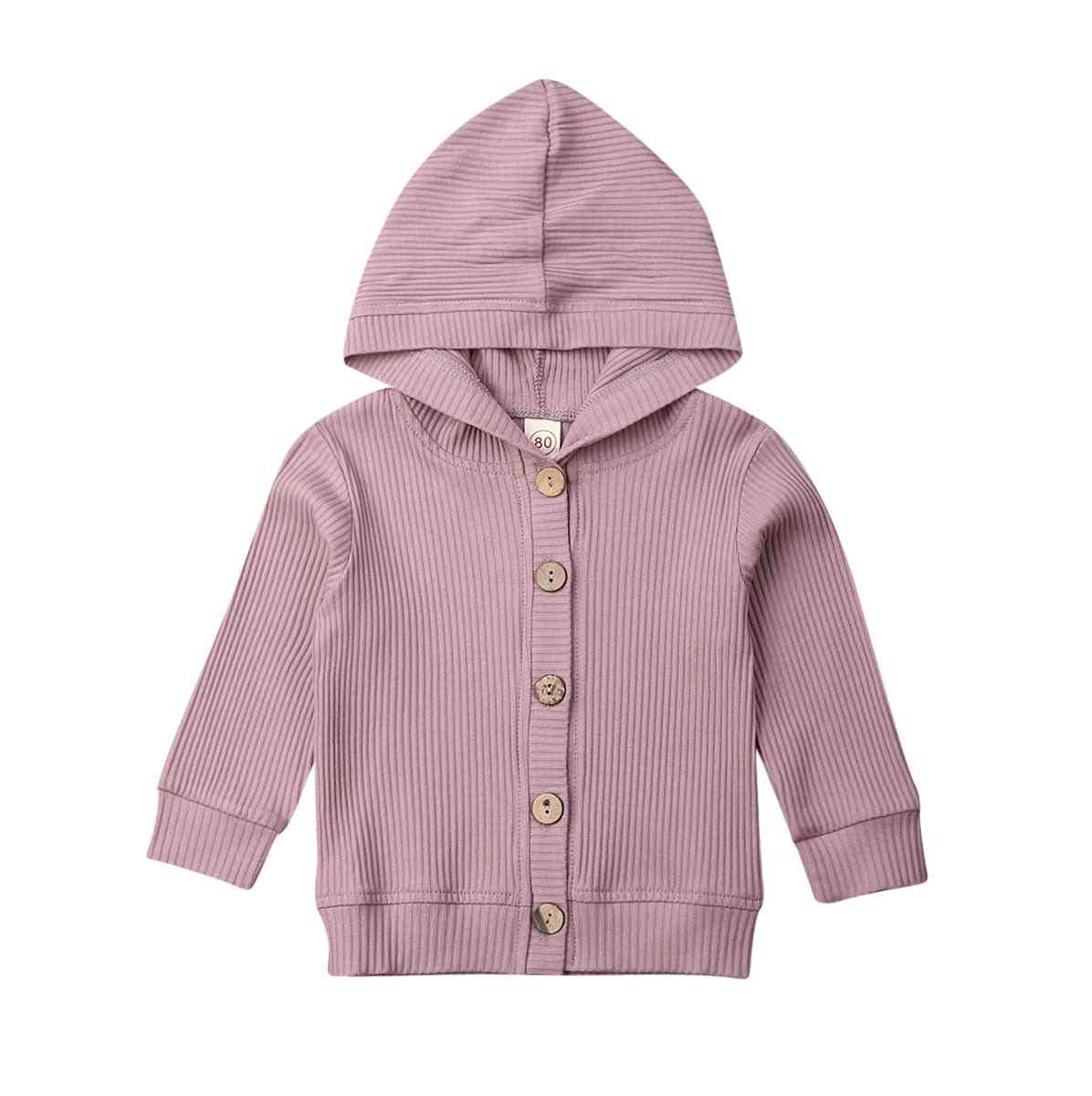 0-24 m höst spädbarn flicka långärmad stickad kappa jacka outwear överdelar