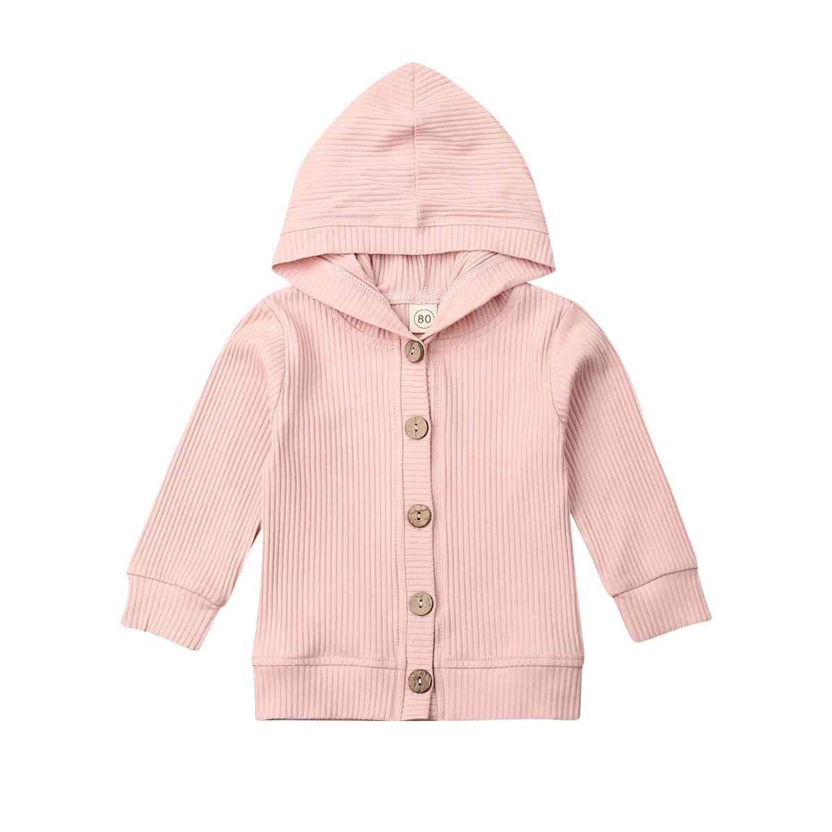 0-24 m höst spädbarn flicka långärmad stickad kappa jacka outwear överdelar