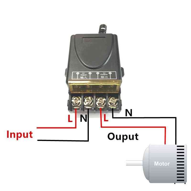 433 Mhz Ac 220v 30a Relay Wireless Rf Remote Control Switch & 1ch Transmitter For Water Pump, Factory Motor