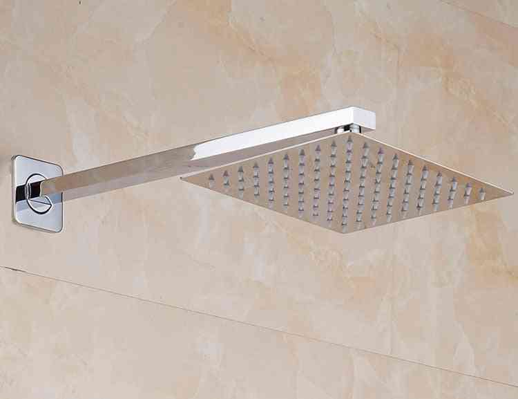 Chrome Brass Wall Mounted Shower -brackets, Copper Square Pipe Arm