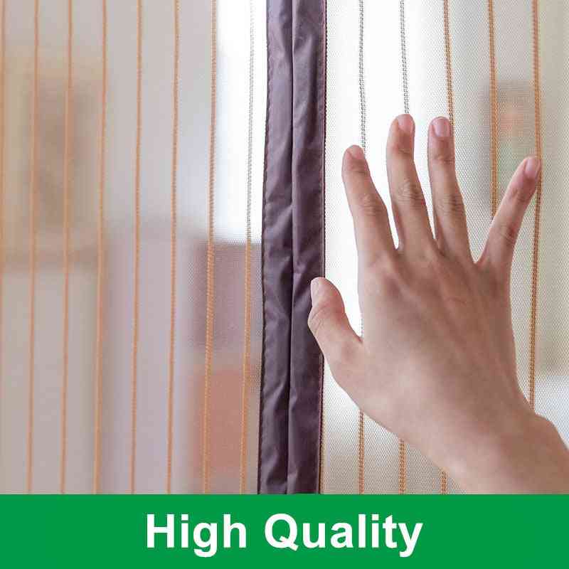 Filet de rideau de porte moustiquaire magnétique - moustiquaire anti-moustique pour portes fenêtres - noir / 80cm x 200cm