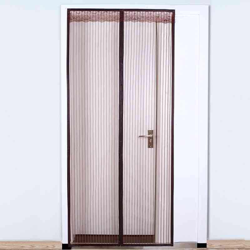 Filet de rideau de porte moustiquaire magnétique - moustiquaire anti-moustique pour portes fenêtres - noir / 80cm x 200cm