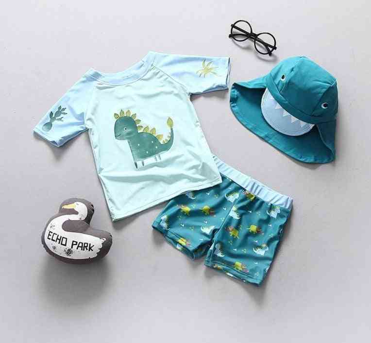 Baby Swimwear Dinosaur Print Swimsuit Separate For Boy Bathing Clothes