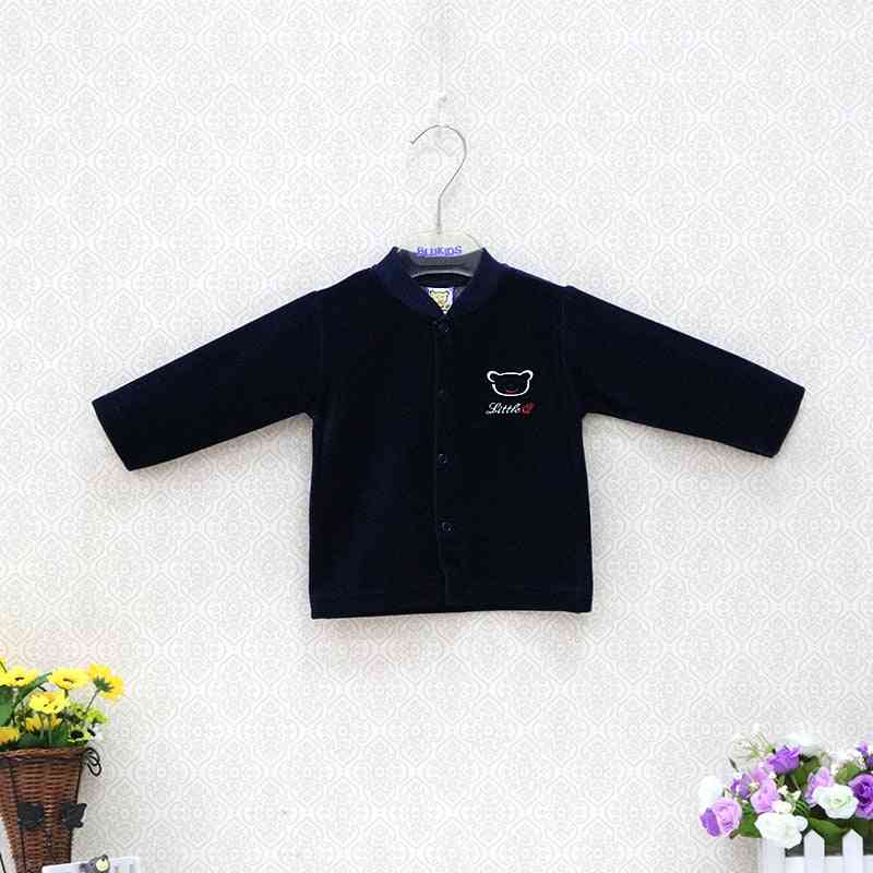 Camicie per neonati per 0-18 mesi ragazzi e ragazze, vestiti con bottoni in velluto per neonati - nero / 12 m