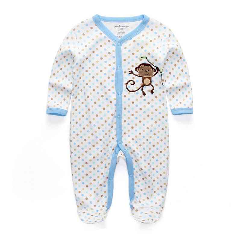Novorozené dítě a oblečení, bavlněné pyžamo, kreslené běžné oblečení