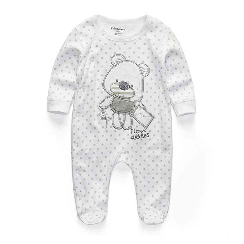 Novorozené dítě a oblečení, bavlněné pyžamo, kreslené běžné oblečení