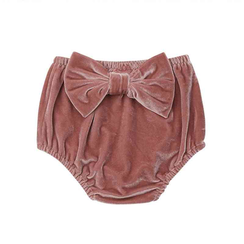 Babykläder rosett shorts, täcka blommar flickor trosor blommor-nyfödda pleuche shorts