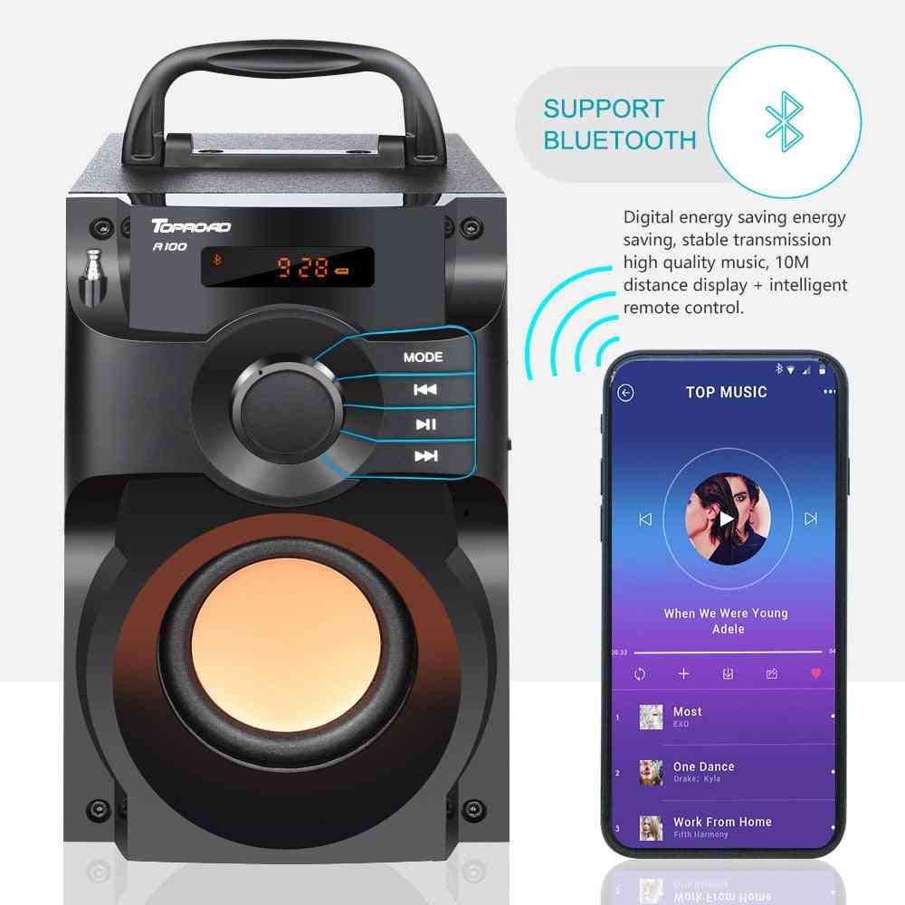 Big Power Bluetooth Wireless Stereo - Subwoofer Heavy Bass Speakers
