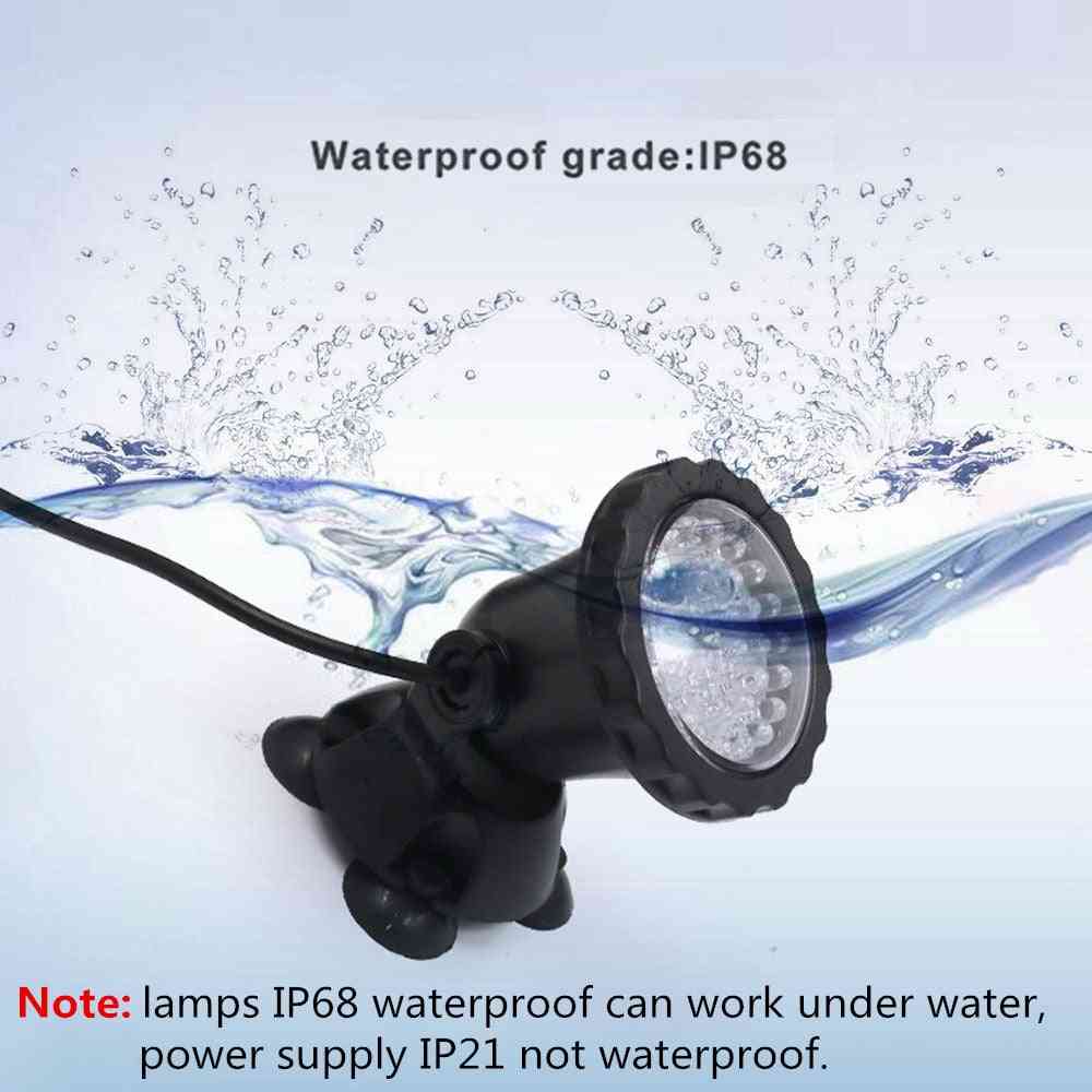 Led onderwaterverlichting, waterdichte lamp rgb 36 leds onderwatervleklicht