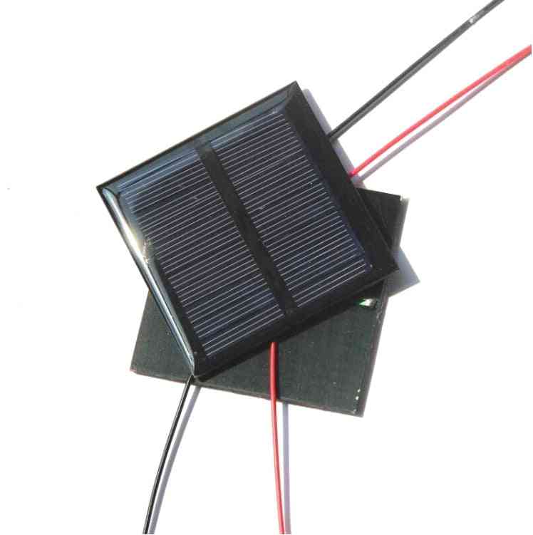 Carregador de painel solar policristalino de célula solar de 0,6 W 5,5 V com cabo de 15 cm -