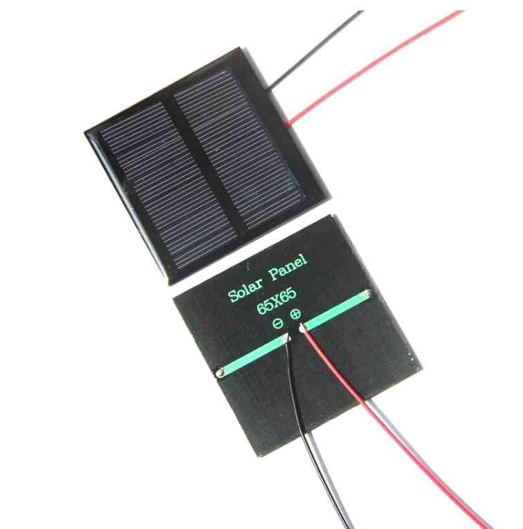 Polykristallines Solarzellen-Ladegerät mit 0,6 W und 5,5 V Solarzellen und 15 cm Kabel -