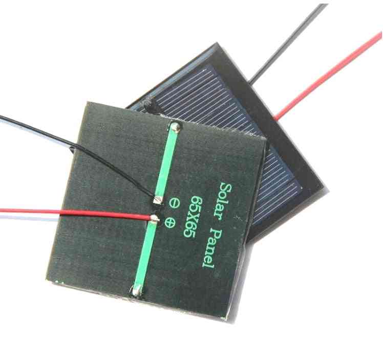 Carregador de painel solar policristalino de célula solar de 0,6 W 5,5 V com cabo de 15 cm -