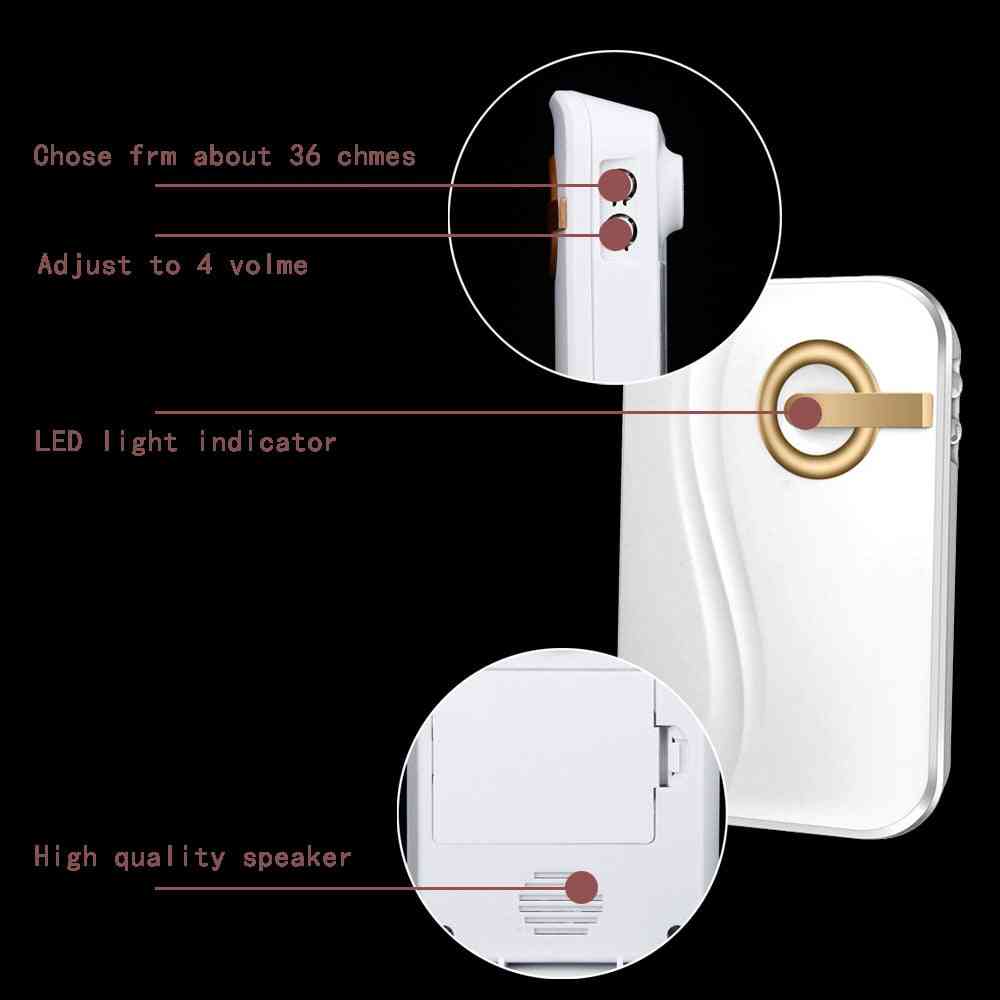 Wireless Doorbell, Dc Battery-operated, Remote Waterproof  Door Bell