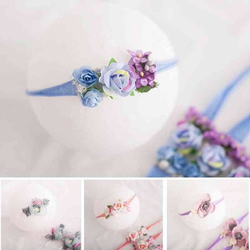 Baby Girl Headbands, Bows Flowers Elastic Infant Hair Accessories For Newborn Photography Props