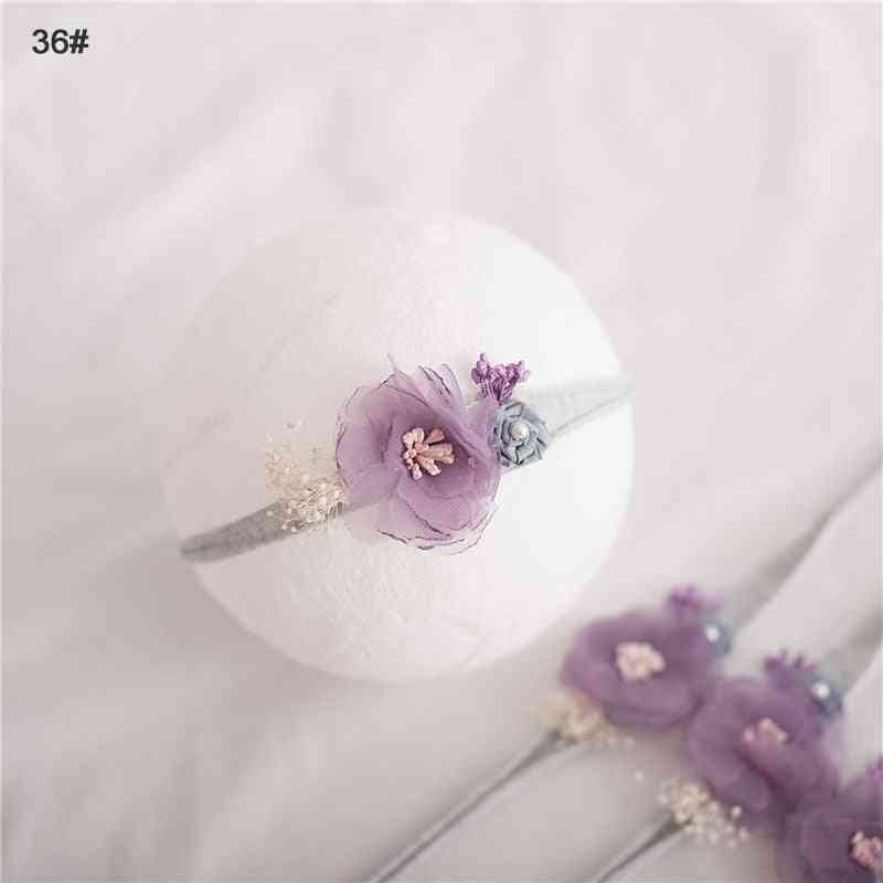 Baby Girl Headbands, Bows Flowers Elastic Infant Hair Accessories For Newborn Photography Props