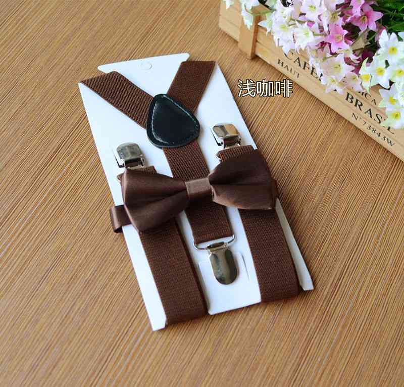 All Matching Fashion Formal Suspender And Bow Tie Set Tuxedo Wedding Suit For Baby /