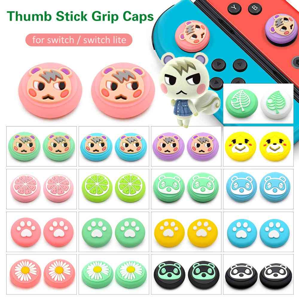 Animal Crossing Marshal Gaming Rubber Thumb Stick Grip Cover For Switch Lite Joycon Controllers