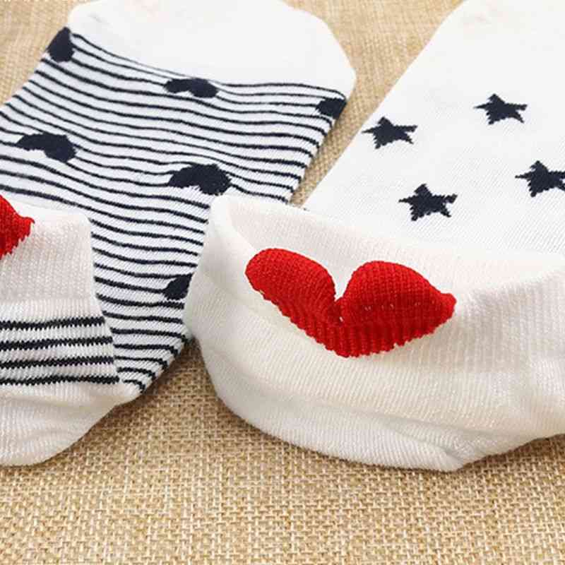 Cute 3d Love Heart, Girl Low Cut Invisible Boat Socks