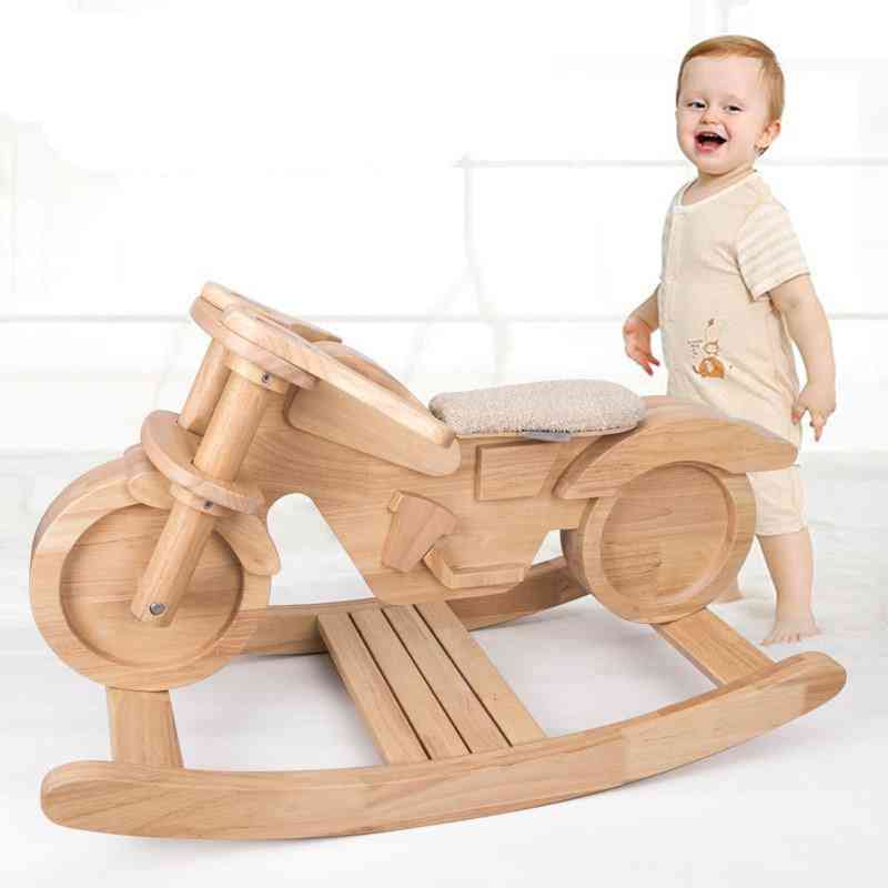 Solid Wooden Rocking Horse For Kids