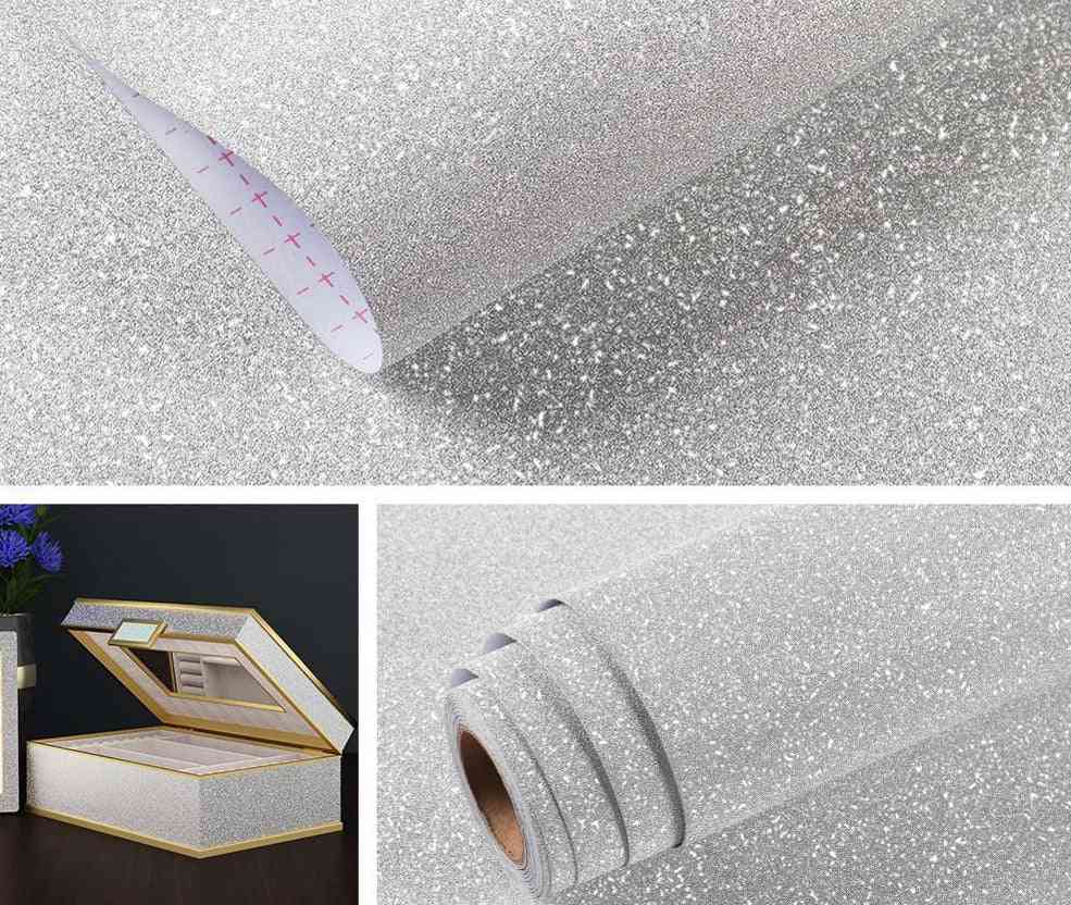 Self Adhesive Waterproof Stickers, Glitter Wallpaper - Furniture Decorative Film