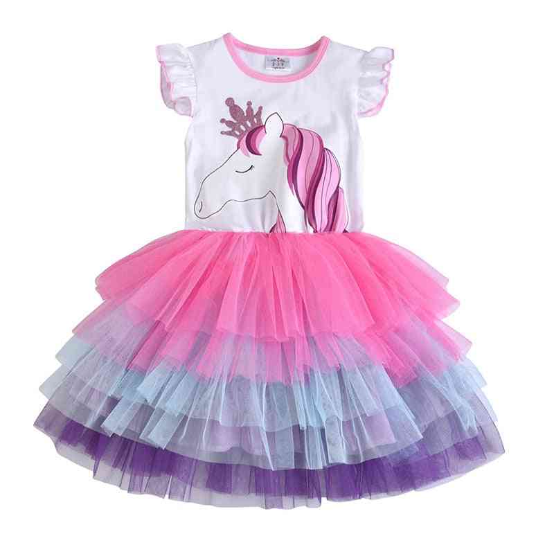 Vikita girls unicorn tutu dress kids, vestido de princesa con lentejuelas, vestido de fiesta de cumpleaños para niñas, vestidos de verano para niños, ropa para niños - resh4542 / 3t