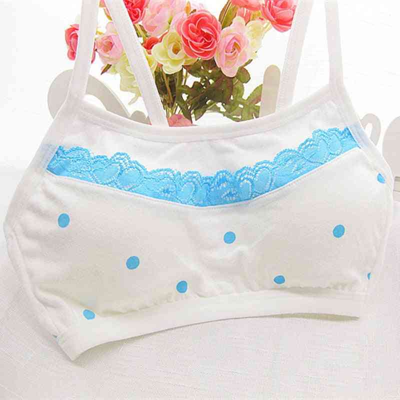 Teens Cotton Lace Puberty Bra -sports Underwear For Teenager