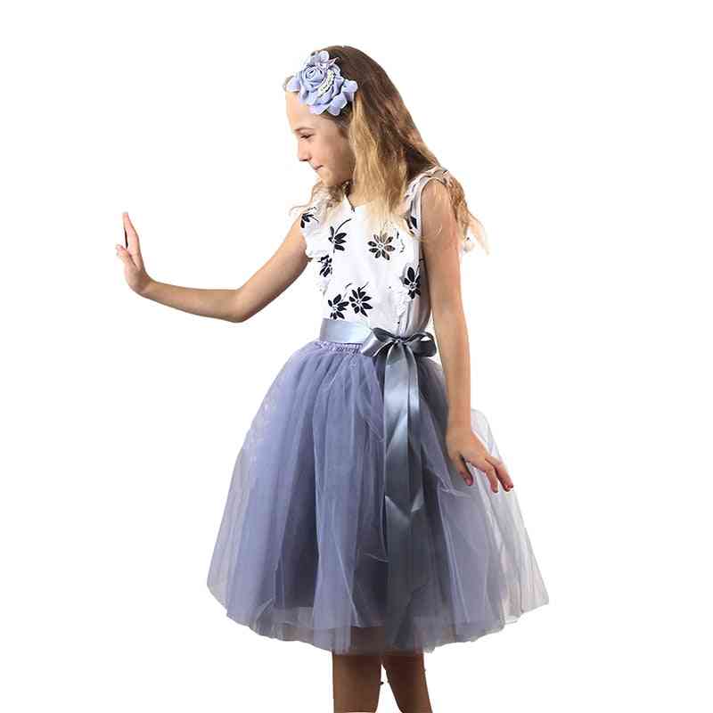 Princess Tutu Long Skirts, Elastic Waistband Ball Gown Clothes