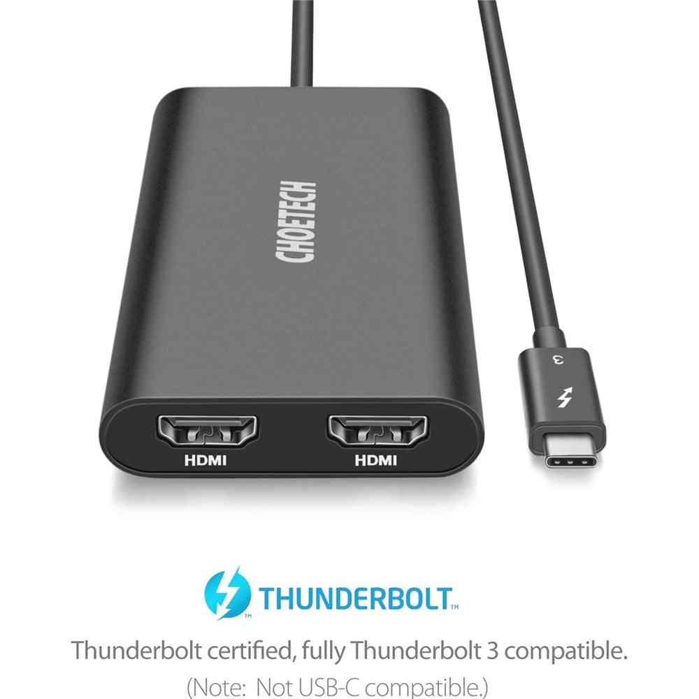 Thunderbolt 3 To Dual Hdmi 2.0 Adapter