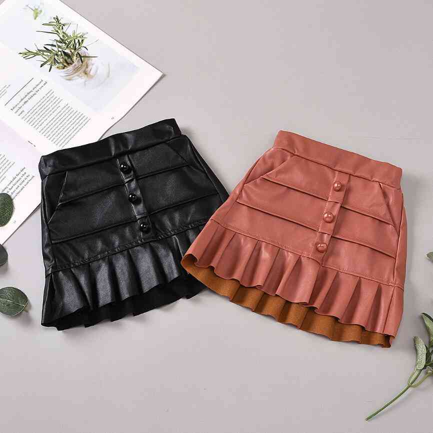 Girl Leather Good Quality Skirts-children 6m-5y Clothes