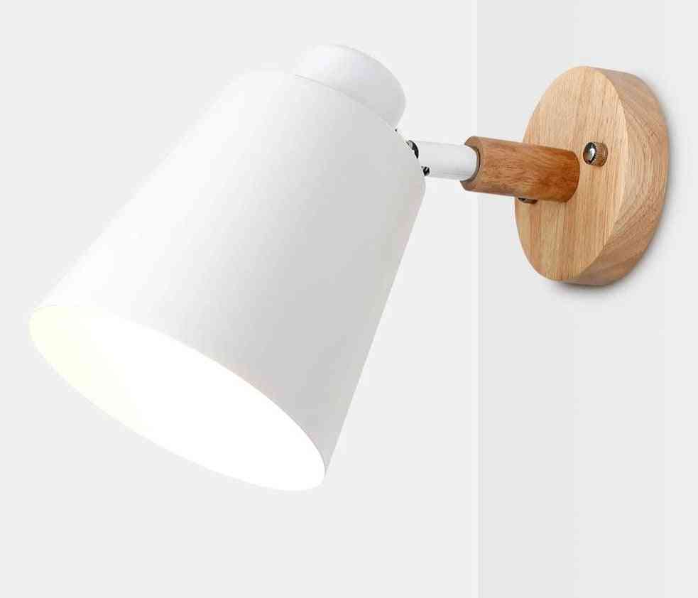 Wooden Wall Lights, Bedside Modern Lamp, Steering Head