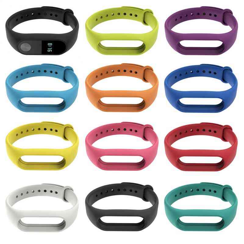 11 couleurs bracelet en silicone bracelet intelligent montre mi bande 2 remplacement du bracelet