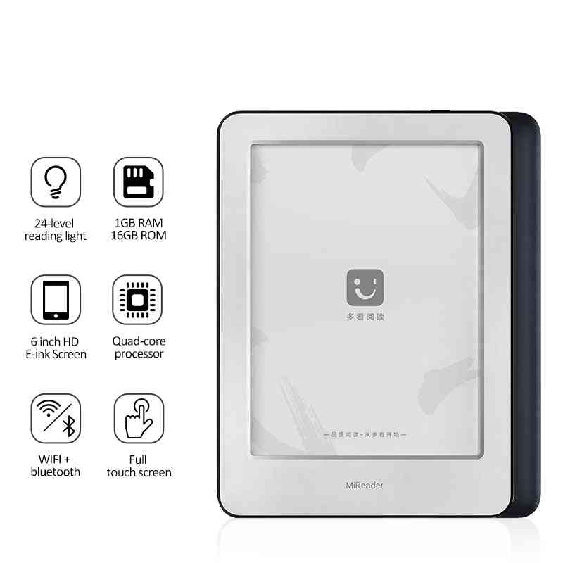 E-kirjojen lukulaite 1gb + 16gb android hd 6-tuumainen wifi bluetooth elektroninen mustepaneeli, elektroninen paperi e-kirja -