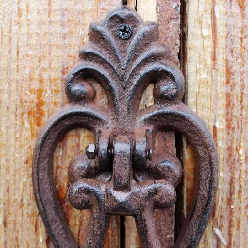 Aldrava country estilo americano jd, maçaneta de porta de casa com decoração antiga