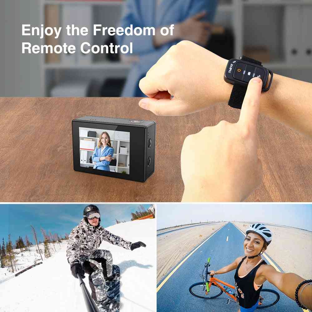 4k 60fps T5 Pro Real Ultra Hd Touch Screen Wifi Action Camera With Remote Control