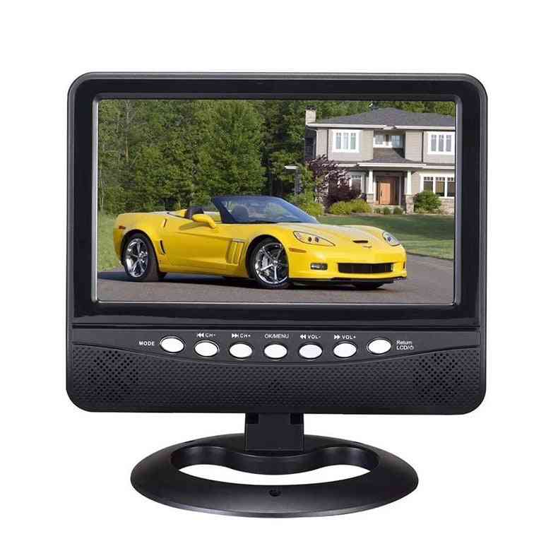 7.5inch wide angle de vizionare mașină tv portabil analogic mobil tv dvd televizor player telecomandă noi 100-240v