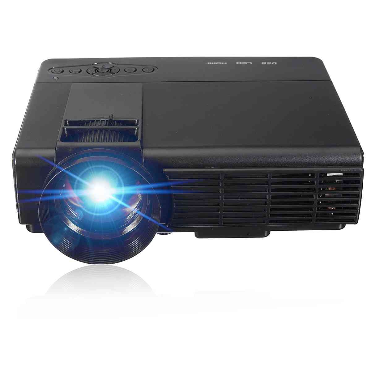 50 lumenia 3D 1080p -projektori, Full HD -kotiteatterimultimedia VGA / USB / HDMI / LED-projektori, LCD-Beamer-VGA -