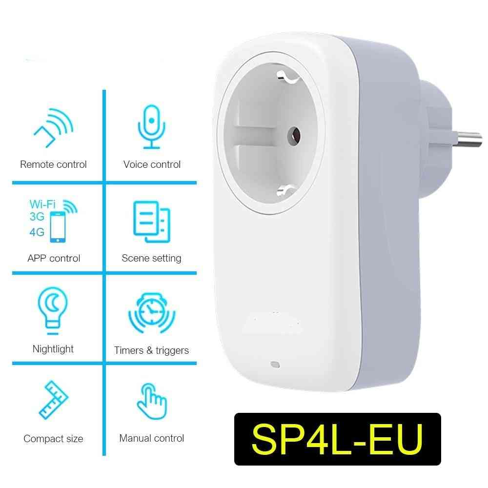 Sp3s-sp4l gniazdo eu, wtyczka timera nowe mini wifi - praca z alexa echo google home siri dla inteligentnego domu - 1 szt. wtyczka sp3s eu / eu
