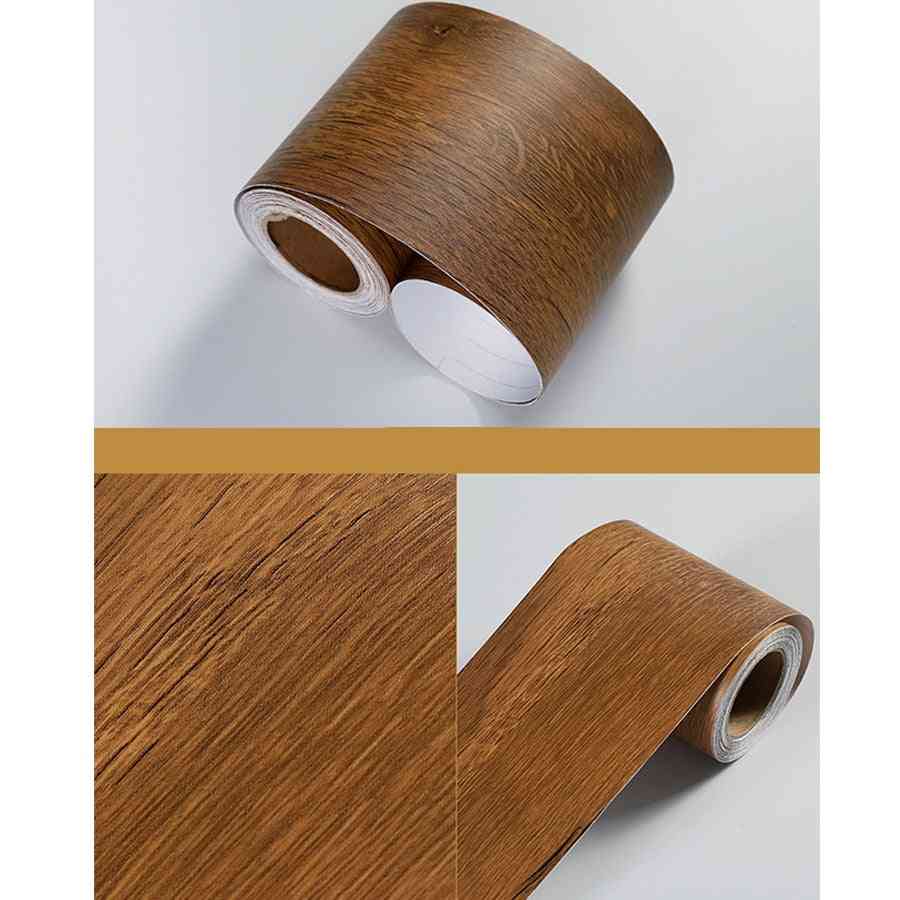 Hout zelfklevend raamsticker woonkamer vloerrand plint contactpapier - hout wm / 10cm x 5 meter