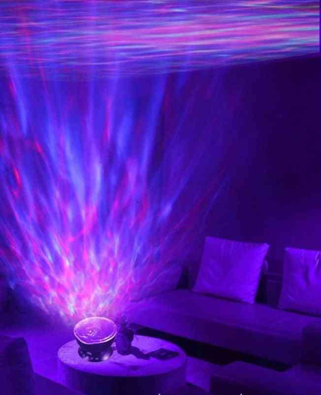 Proiettore di luce notturna a led ocean wave, lettore musicale integrato con telecomando - bianco